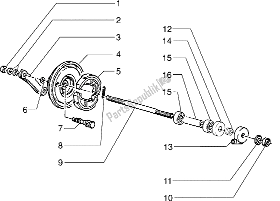 Todas las partes para Piezas Componentes De La Rueda Delantera de Piaggio ZIP RST 50 1996