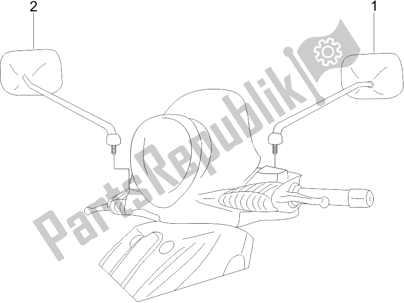 Toutes les pièces pour le Miroir (s) De Conduite du Piaggio BV 500 USA 2008