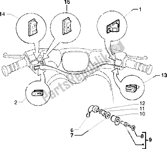 All parts for the Electrical Devices (2) of the Piaggio Free Pptt 50 1995