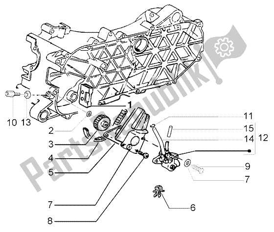 All parts for the Oil Pump of the Piaggio FLY 50 2T 2004