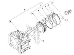 Cylinder-piston-wrist pin unit