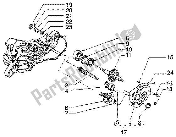 Toutes les pièces pour le Arbre De Roue Arrière du Piaggio Liberty 50 4T 2001