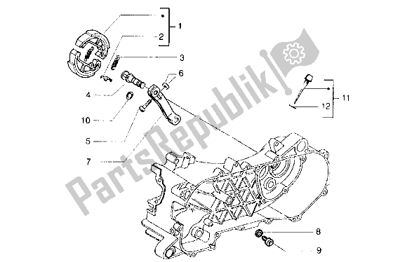 All parts for the Brake Lever of the Piaggio Hexagon LX 125 1998