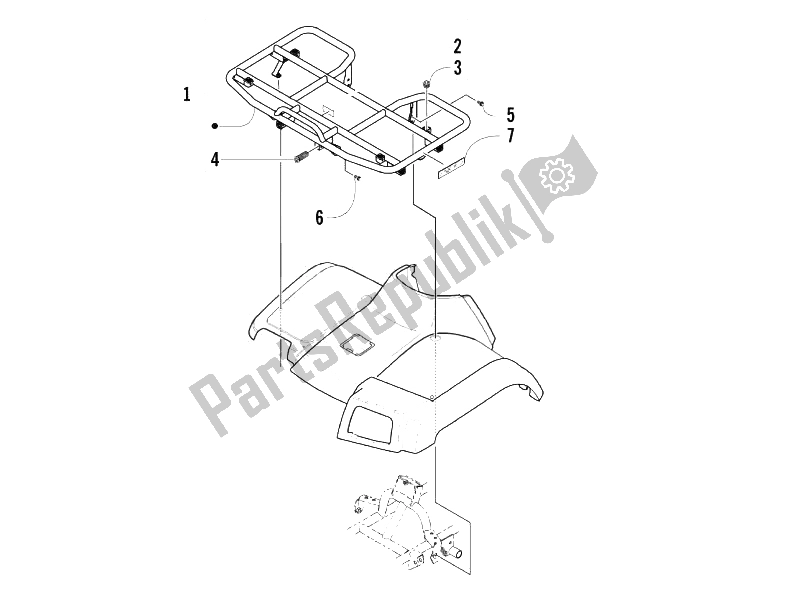 Todas las partes para Portaequipajes Delantero de Piaggio Trackmaster 500 2006