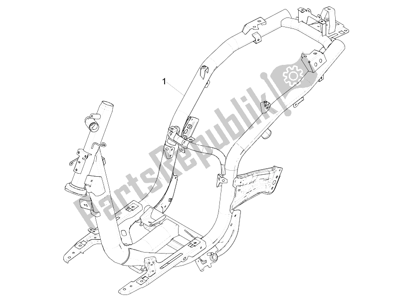 Alle onderdelen voor de Frame / Carrosserie van de Piaggio Liberty 50 Iget 4T 3V EU 2015