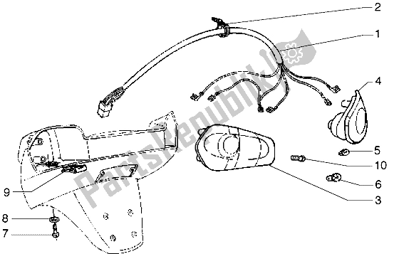 All parts for the Tail Lamp of the Piaggio Hexagon GTX 180 1999