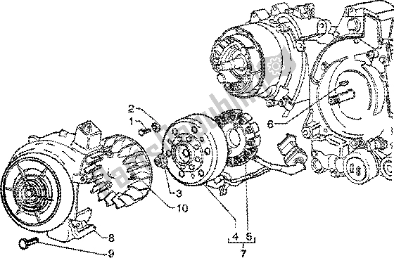 Toutes les pièces pour le Volant Magnéto du Piaggio Skipper 125 4T 2000