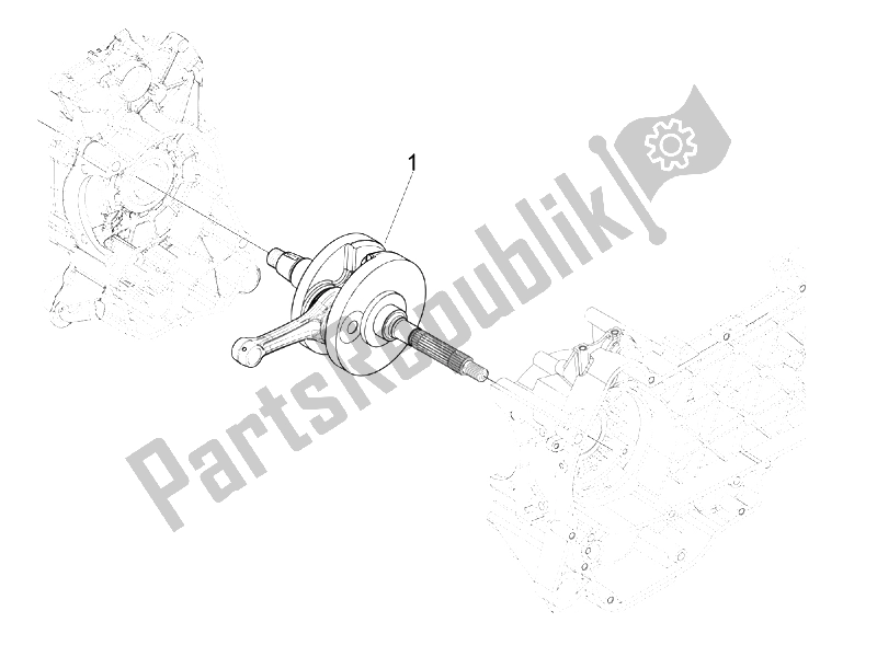 All parts for the Crankshaft of the Piaggio X7 300 IE Euro 3 2009