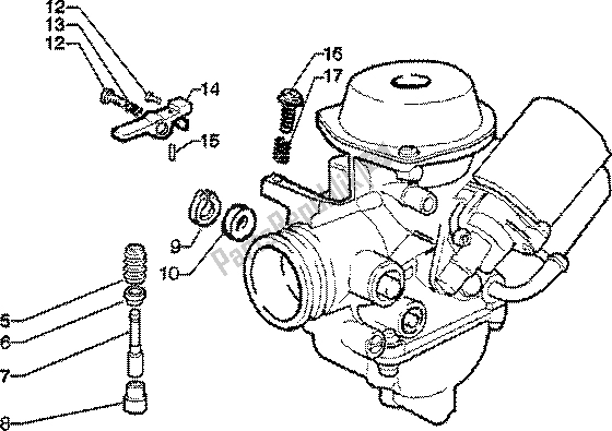 Toutes les pièces pour le Carburateur (3) du Piaggio Skipper 150 4T 2000