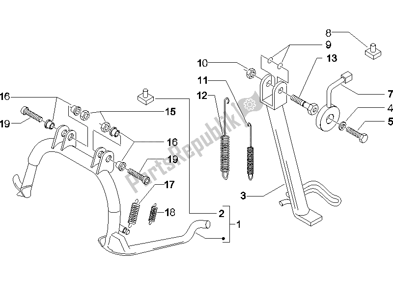 Toutes les pièces pour le Des Stands du Piaggio BV 500 2005