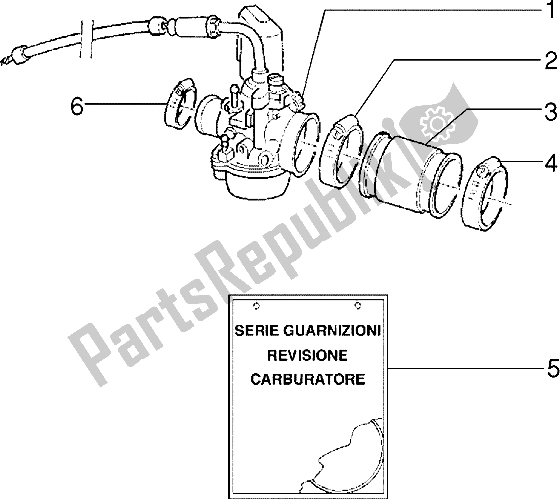 Todas las partes para Carburador de Piaggio Skipperr 150 1996