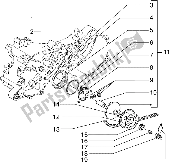 Todas as partes de Polia Motriz do Piaggio Sfera RST 50 1995