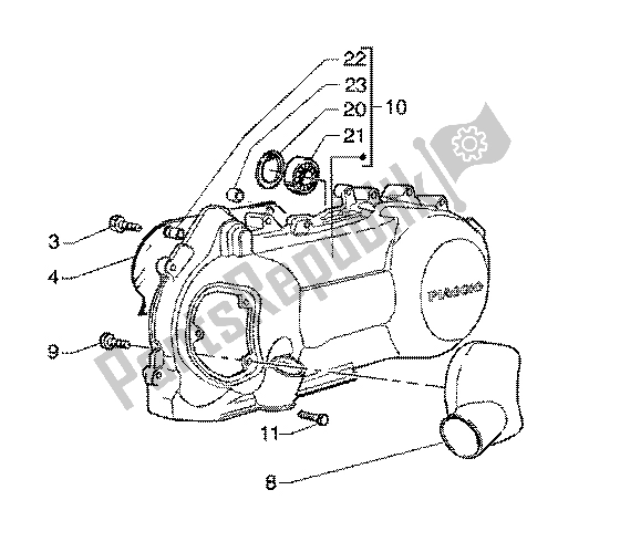 Toutes les pièces pour le Refroidissement Du Carter du Piaggio X9 200 2002