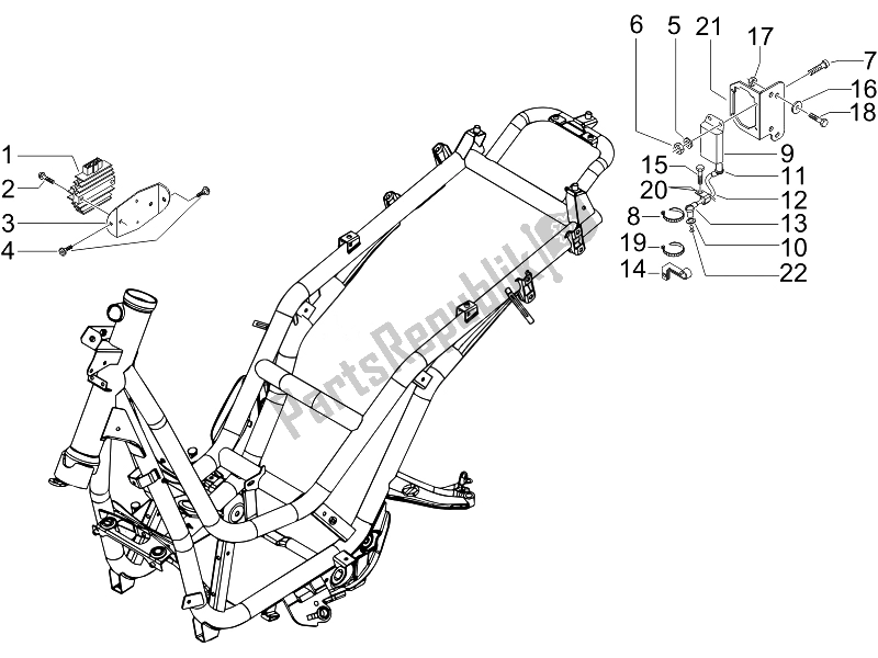 Tutte le parti per il Regolatori Di Tensione - Centraline Elettroniche (ecu) - H. T. Bobina del Piaggio Beverly 500 Cruiser E3 2007