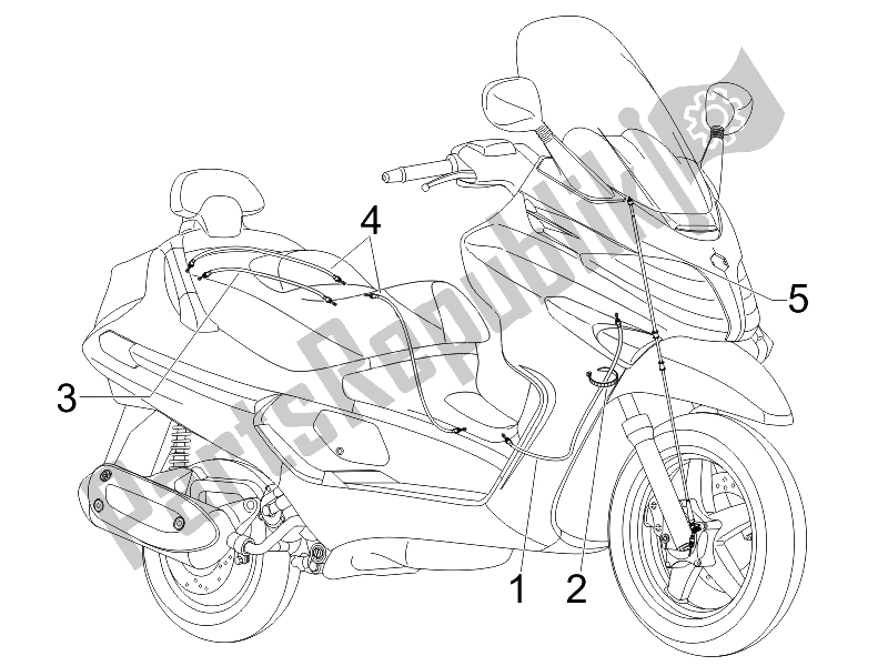 Toutes les pièces pour le Transmissions du Piaggio X8 400 IE Euro 3 UK 2006