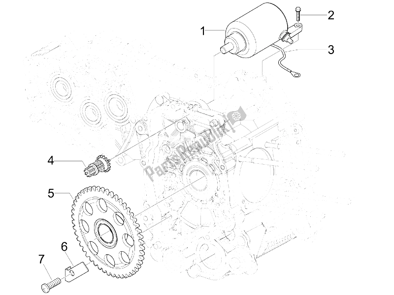 All parts for the Stater - Electric Starter of the Piaggio X7 250 IE Euro 3 2008