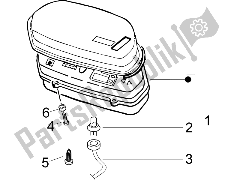 Toutes les pièces pour le Tableau De Bord Combiné du Piaggio Typhoon 50 2006