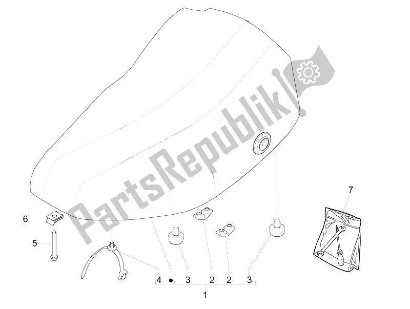 Toutes les pièces pour le Selle / Sièges du Piaggio Liberty 125 4T Delivery E3 2009