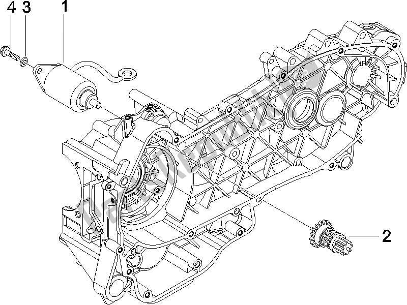 Toutes les pièces pour le Stater - Démarreur électrique du Piaggio X8 125 Potenziato 2005