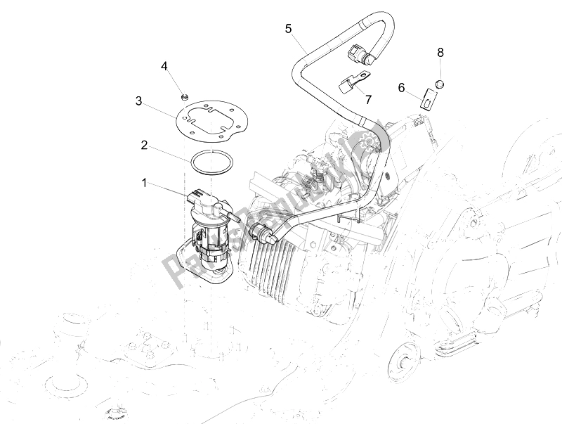 Toutes les pièces pour le Système D'alimentation du Piaggio FLY 125 4T 3V IE Vietnam 2014