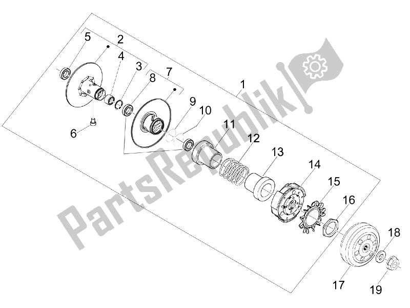 Toutes les pièces pour le Poulie Menée du Piaggio Carnaby 300 4T IE Cruiser 2009