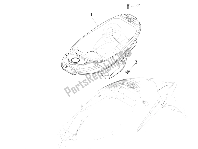 All parts for the Helmet Huosing - Undersaddle of the Piaggio Liberty 150 4T 3V IE LEM 2014