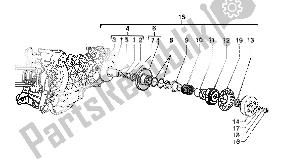 All parts for the Driven Pulley of the Piaggio X9 125 SL 2006