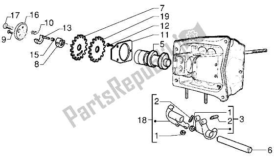 Todas las partes para Soporte De Palancas Basculantes de Piaggio X9 500 2004