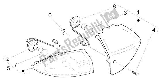 Todas las partes para Luces Traseras de Piaggio FLY 50 4T 2004