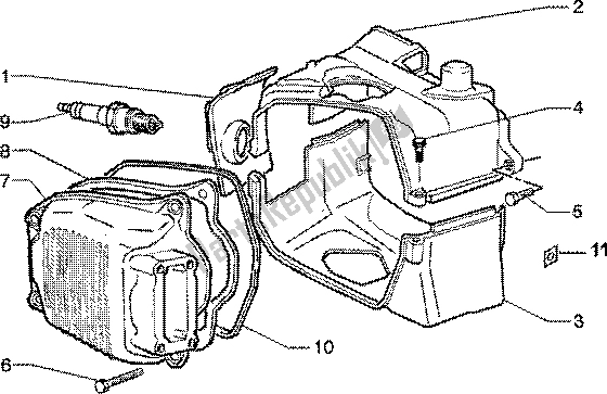 Toutes les pièces pour le Le Couvre-culasse du Piaggio Liberty 150 Leader 1998