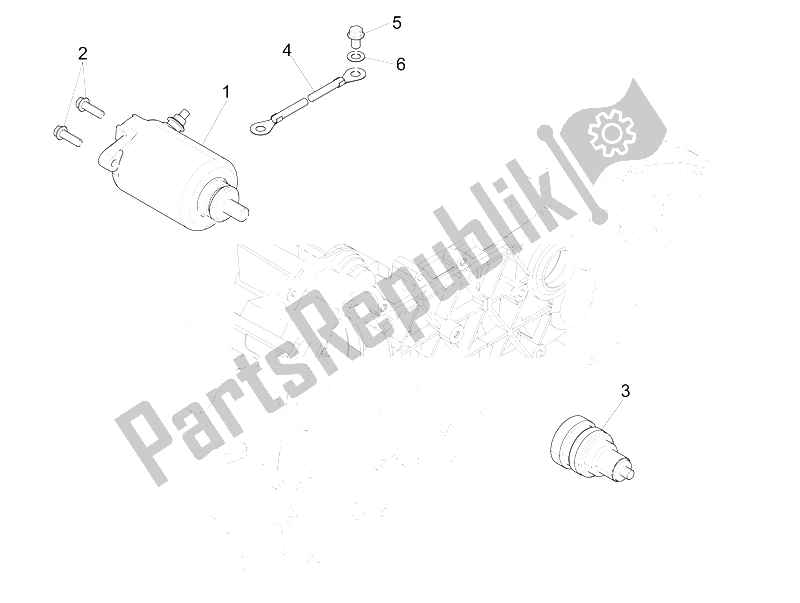 Toutes les pièces pour le Stater - Démarreur électrique du Piaggio Liberty 150 4T E3 MOC 2009