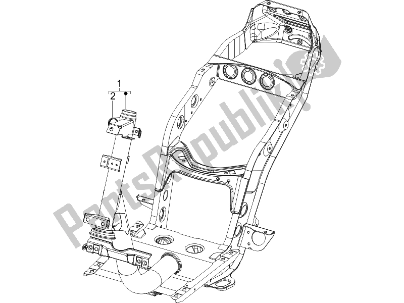 Todas as partes de Quadro / Carroceria do Piaggio FLY 125 4T E3 2009