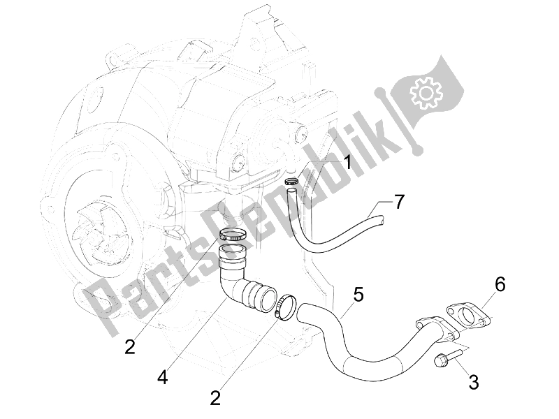 All parts for the Secondary Air Box of the Piaggio Carnaby 125 4T E3 2007