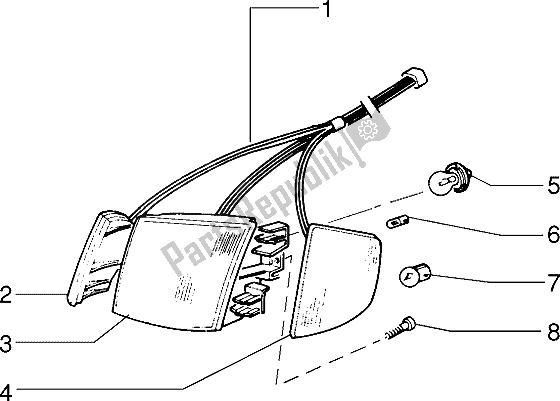 Tutte le parti per il Faro del Piaggio Sfera RST 80 1994