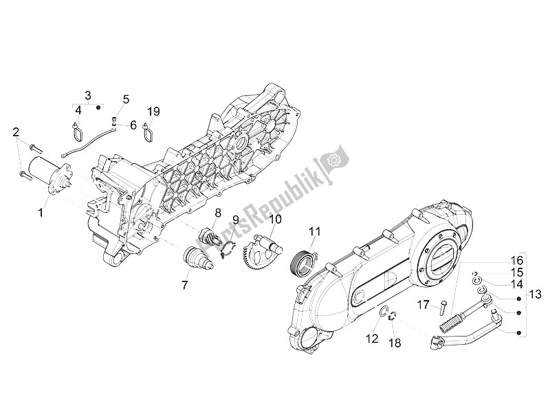 All parts for the Stater - Electric Starter of the Piaggio Liberty 100 4T Vietnam 2011