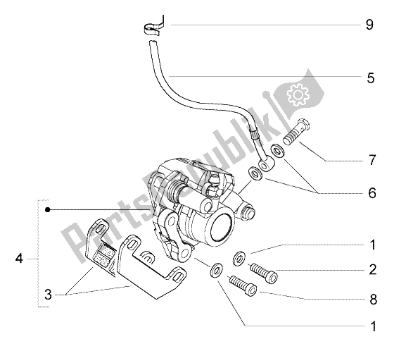 Tutte le parti per il Pinza Freno Anteriore del Piaggio NRG Power DT 50 1998