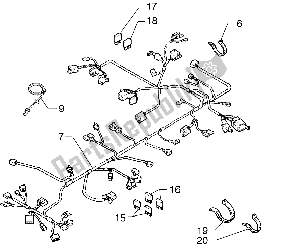 All parts for the Electrical Devices (3) of the Piaggio Hexagon GTX 180 1999