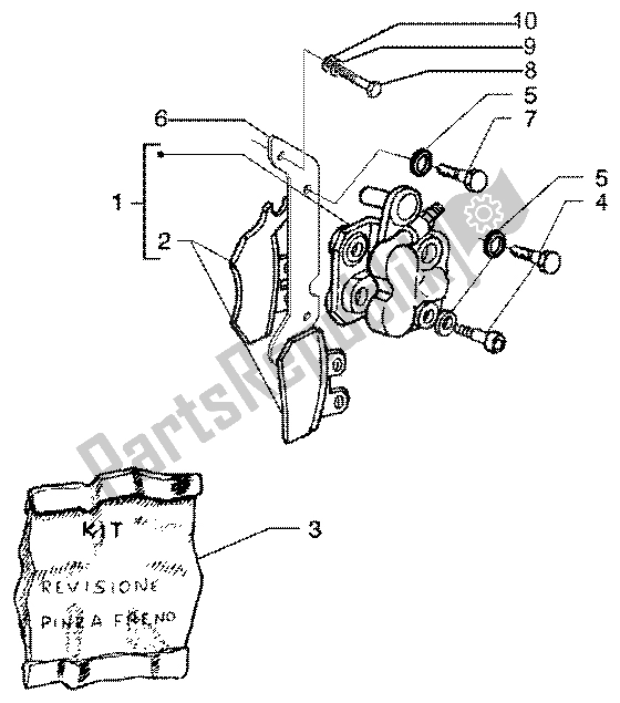 Todas las partes para Pinzas De Freno de Piaggio X9 180 Amalfi 2002