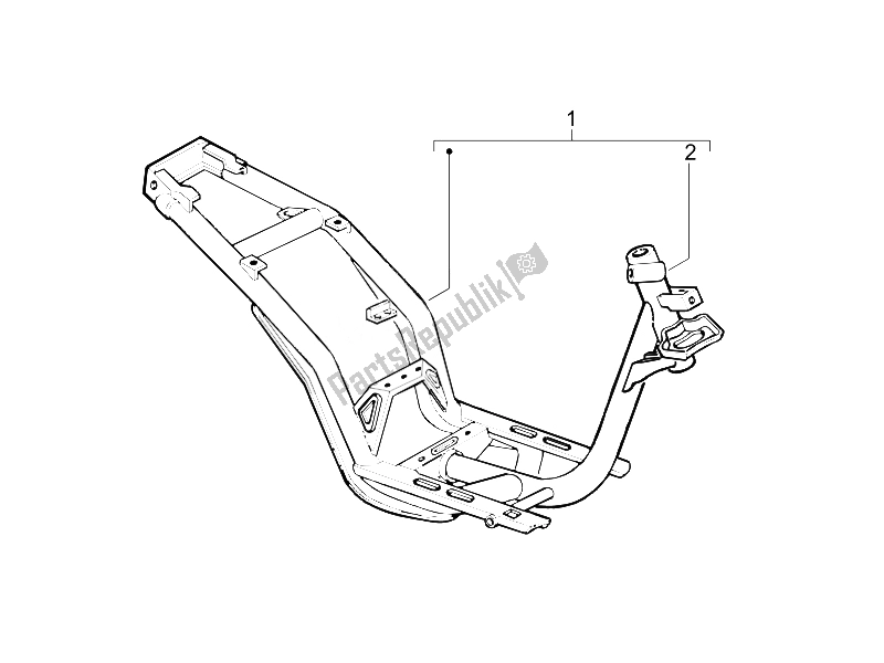 Toutes les pièces pour le Cadre / Carrosserie du Piaggio Liberty 125 4T PTT E3 F 2007