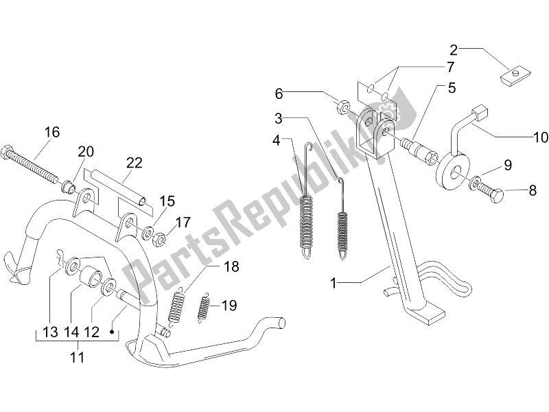 Toutes les pièces pour le Des Stands du Piaggio X9 125 Evolution Powered 2005