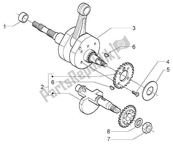 Toutes les pièces pour le Vilebrequin du Piaggio X9 500 Evolution ABS 2004