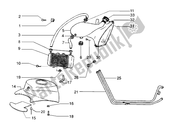 Toutes les pièces pour le Système De Refroidissement du Piaggio NRG Purejet 50 2003