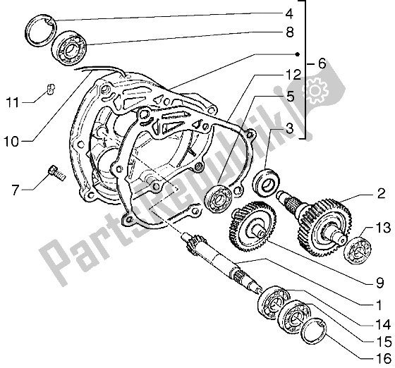 Toutes les pièces pour le Arbre De Roue Arrière du Piaggio Hexagon GTX 125 1999