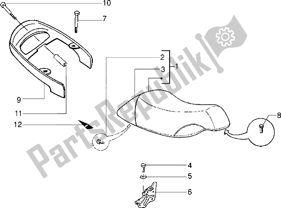 Toutes les pièces pour le Selle du Piaggio NRG 50 1995