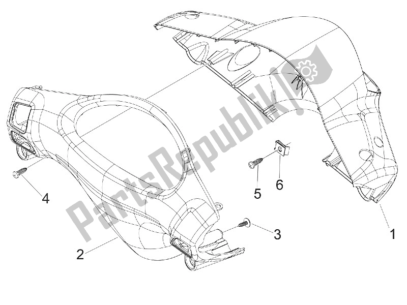 Todas las partes para Coberturas De Manillar de Piaggio FLY 50 4T 4V USA 2011