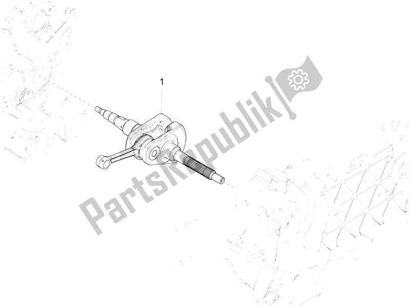 All parts for the Crankshaft of the Piaggio FLY 150 4T 3V IE Australia 2015