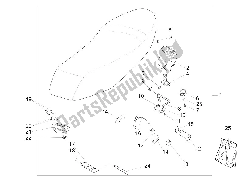 Todas las partes para Silla De Montar / Asientos de Piaggio Liberty 100 4T Vietnam 2011