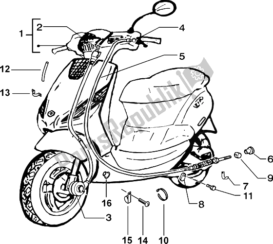 Tutte le parti per il Trasmissioni del Piaggio ZIP 50 4T 2002