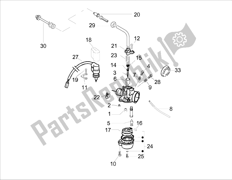 All parts for the Carburetor's Components of the Piaggio Typhoon 50 2T E2 2009