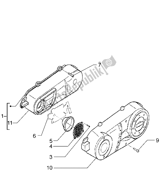 Toutes les pièces pour le Refroidissement Du Carter du Piaggio X9 500 2004